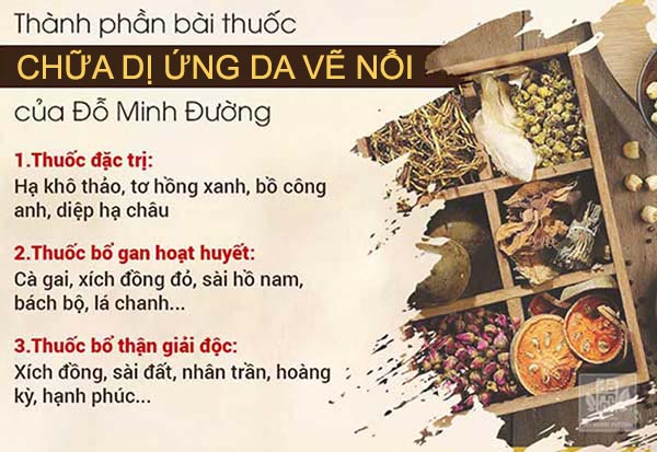 Thành phần bài thuốc Mề đay Đỗ Minh