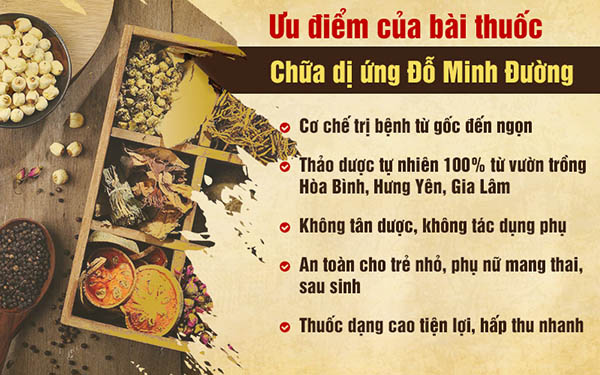 ưu điểm bài thuốc Mề đay Đỗ Minh