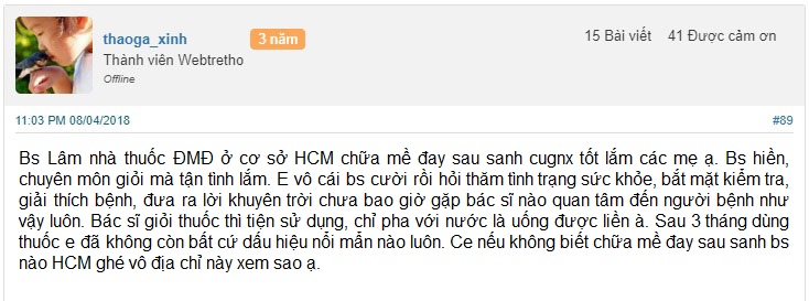 Bệnh nhân nhận xét về bài thuốc Mề đay Đỗ Minh của nhà thuốc Đỗ Minh Đường