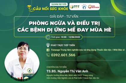 Cầu nối sức khỏe chủ đề "Phòng ngừa và điều trị dị ứng mề đay mùa hè"