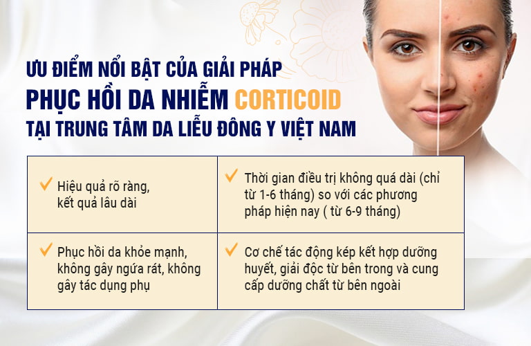 Giải pháp phục hồi da nhiễm Corticoid nổi bật với nhiều ưu điểm vượt trội