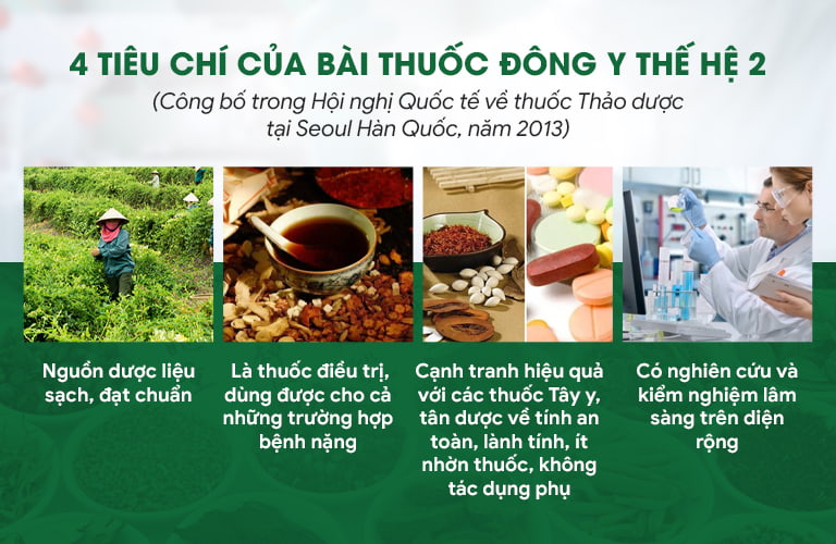 Sơ can Bình vị tán thế hệ 2 có đủ 4 tiêu chí trên