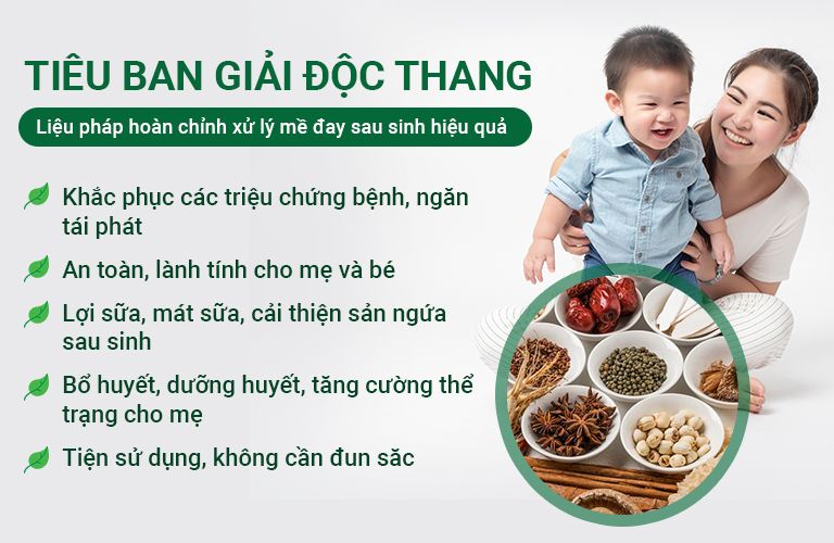 Giải pháp xử lý mề đay an toàn cho phụ nữ sau sinh bằng bài thuốc Tiêu ban Giải độc thang