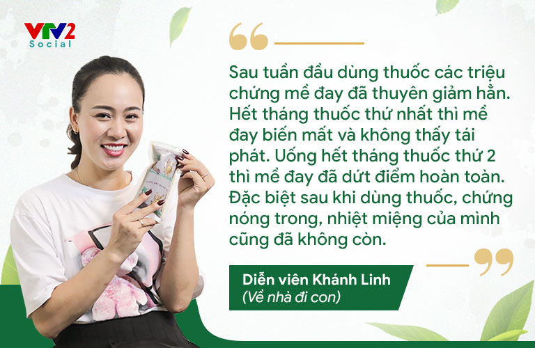 Diễn viên Khánh Linh hoàn toàn tin tưởng bài thuốc Tiêu ban Giải độc thang