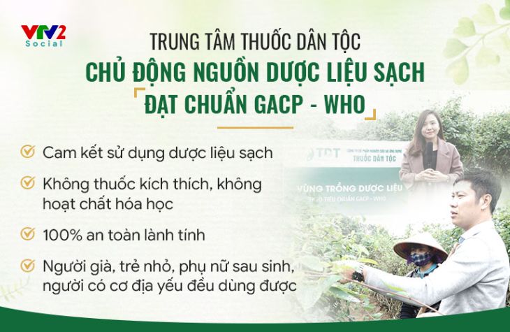 Trung tâm Thuốc dân tộc luôn chủ động nguồn thảo dược sạch đạt chuẩn GACP - WHO