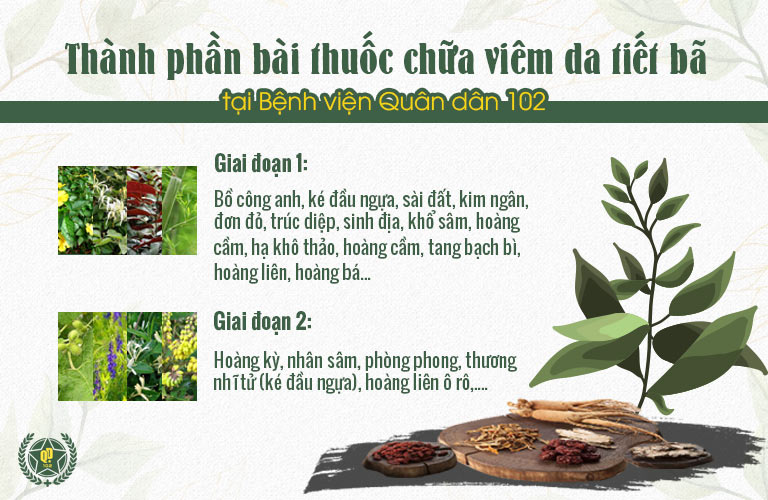 Thành phần và công dụng bài thuốc viêm da tiết bã 