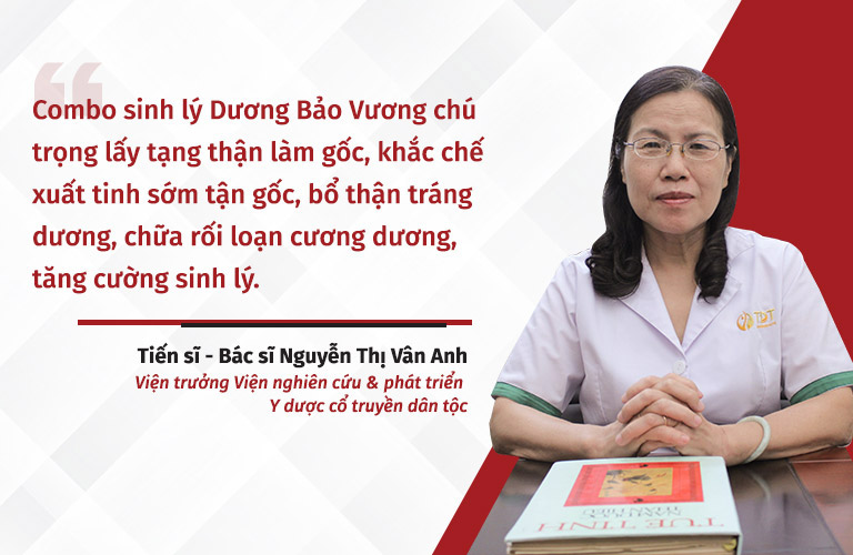 Bác sĩ Nguyễn Thị Vân Anh nhận định hiệu quả điều trị tận gốc yếu sinh lý của Dương Bảo Vương