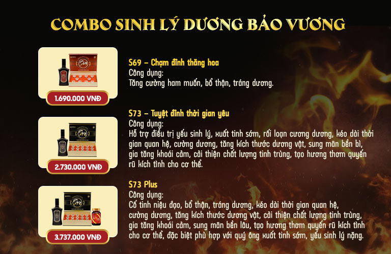 Bộ 3 combo sinh lý của bài thuốc Dương Bảo Vương