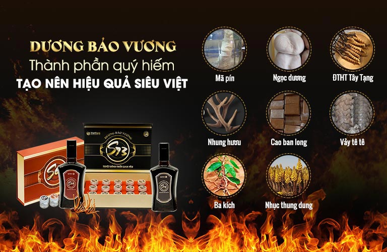 Dương Bảo Vương hội tụ những thành phần dược liệu quý hiếm