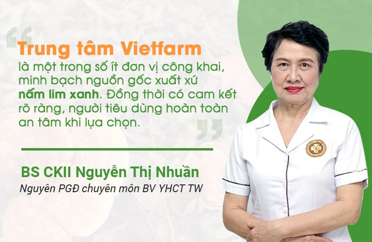 Đánh gía nấm lim xanh VietfarmBác sĩ CK II Nguyễn Thị Nhuần