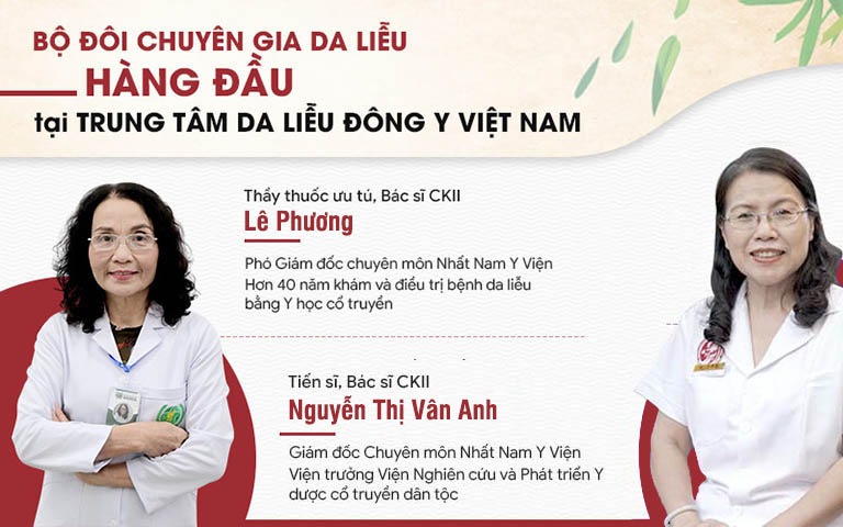 Đội ngũ y bác sĩ giỏi tại Trung tâm Da liễu Đông y Việt Nam