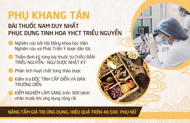 Trung tâm Phụ Khoa Đông y tổ chức nghiên cứu Phụ Khang Tán bài bản