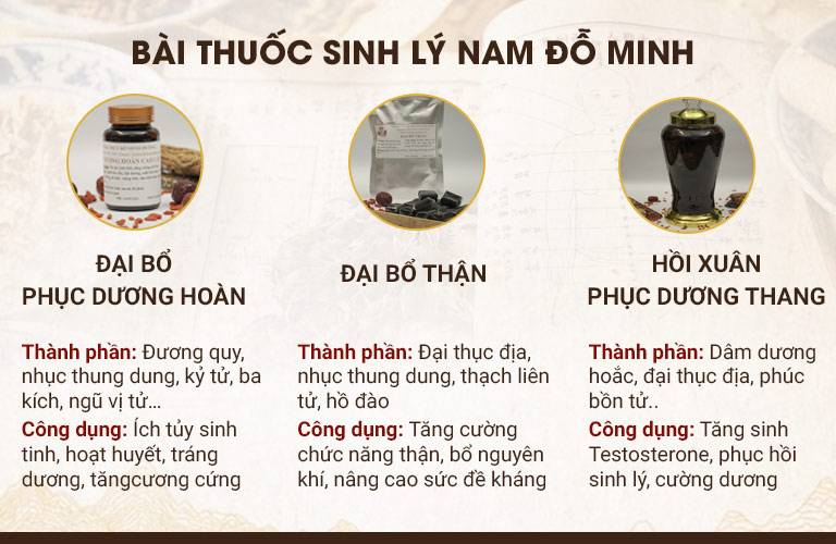 Bài thuốc sinh lý nam đỗ minh