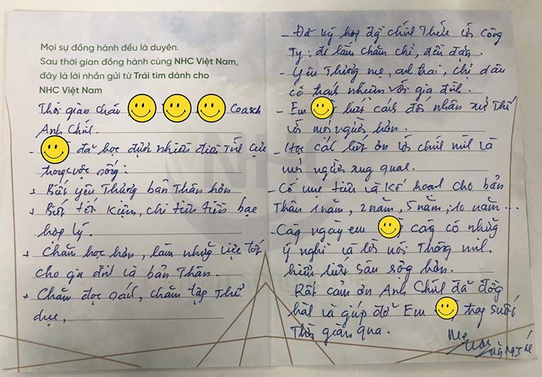 Phản hồi của người thân khách hàng sau một thời gian đồng hành cùng chuyên gia tâm lý Nguyễn Đức Chính.