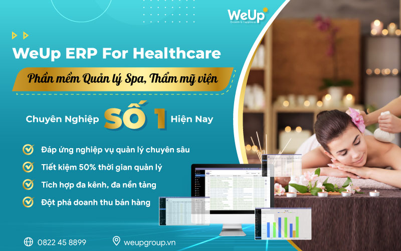 Phần mềm quản lý Spa WeUp ERP For Healthcare