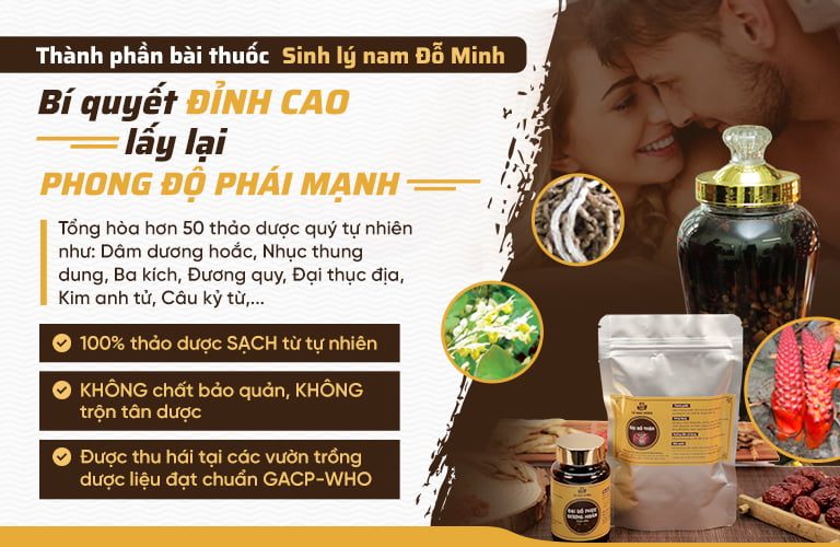 Bài thuốc sinh lý nam đỗ minh