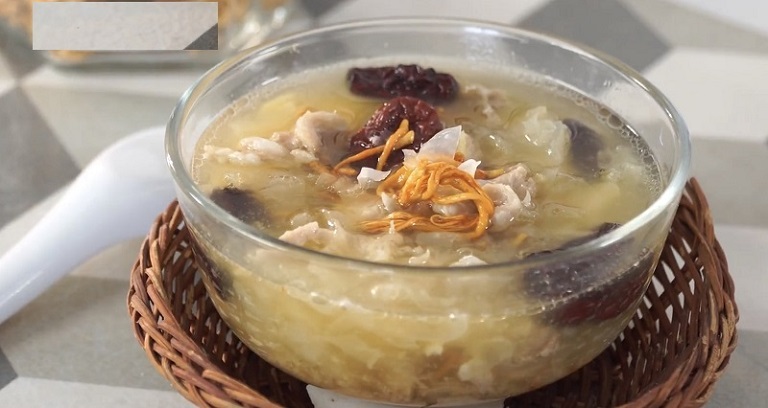 cháo đông trùng hạ thảo chữa mất ngủ
