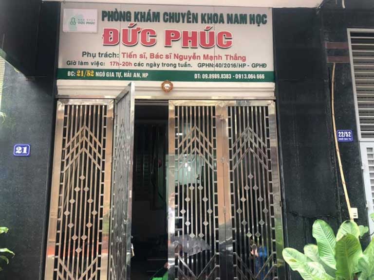 phòng khám nam khoa hải phòng Đức Phúc