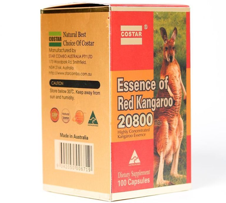 Viên uống Essence of Red Kangaroo 20800 được chiết xuất từ tinh chất Kangaroo đỏ của Úc