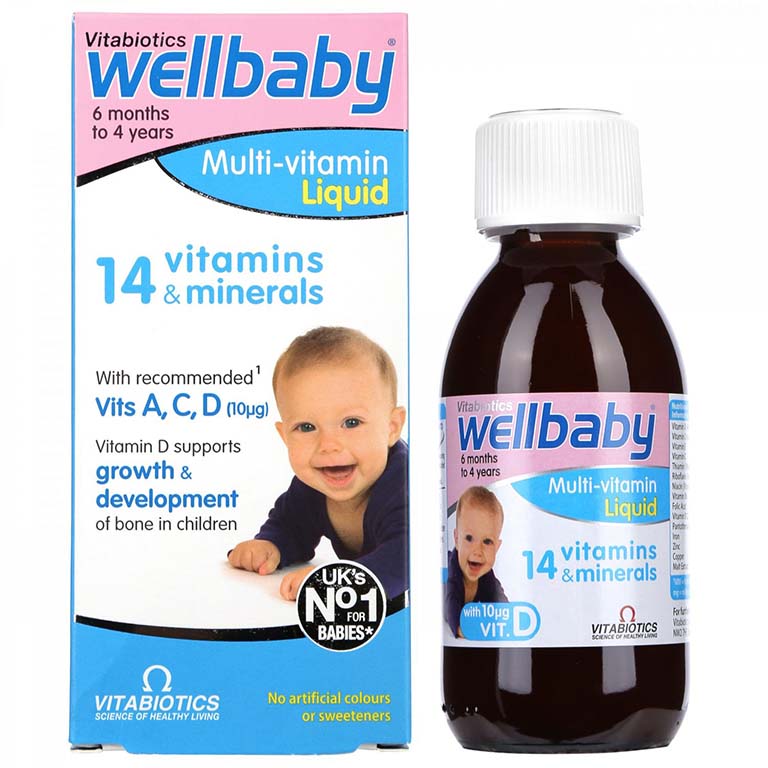 vitamin tổng hợp của Anh Wellbaby Multivitamin Liquid