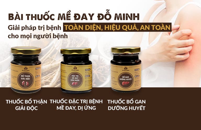 Bài thuốc Mề đay Đỗ Minh gồm 3 phương thuốc nhỏ kết hợp với nhau trong 1 liệu trình