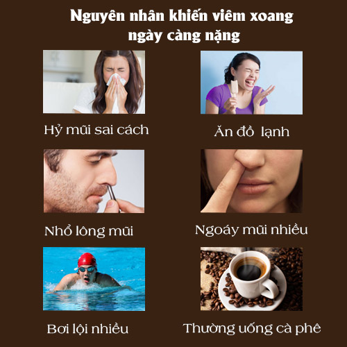 Một số nguyên nhân gây viêm xoang