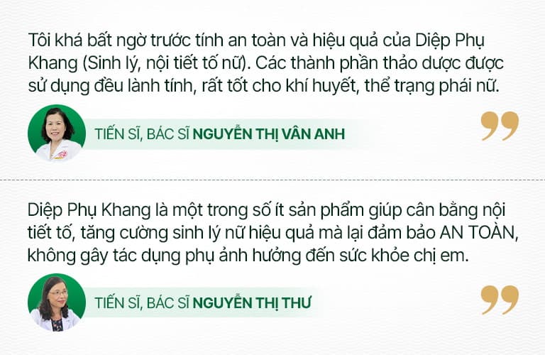 Chuyên gia hàng đầu có nhiều đánh giá khách quan về Diệp phụ khang