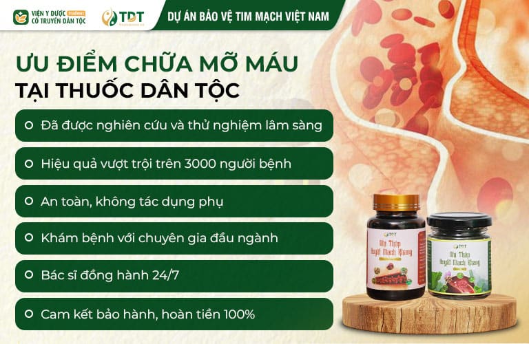 Ưu điểm chữa mỡ máu tại Thuốc Dân Tộc