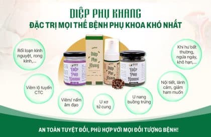 Diệp Phụ Khang là bài thuốc Y học cổ truyền hiệu quả trong việc điều trị các bệnh phụ khoa