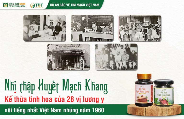 Nhị thập Huyết mạch khang được phát triển trên cơ sở tinh hoa của 28 vị danh y lỗi lạc thế kỷ 20